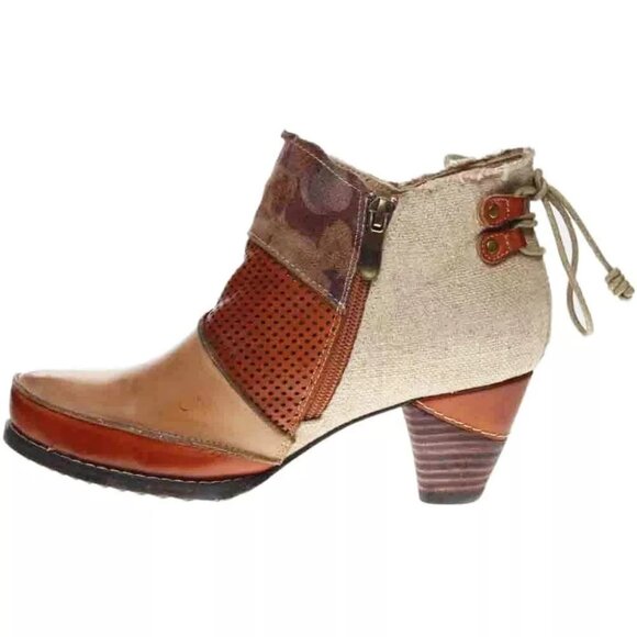 Corkys Elite Cashew Womens Leather Ankle Bootie -- Cognac, Size 10M NEW - Picture 4 of 6